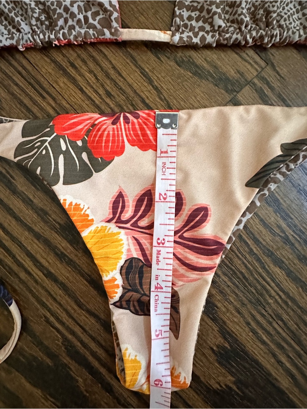 Acacia swimwear Retro Paradise Floral Tie-Side Triangle Bikini small P XS - Picture 14 of 14
